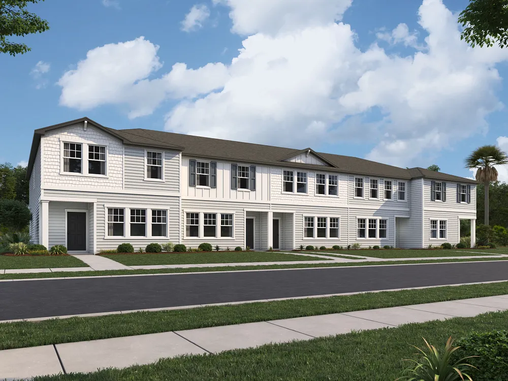 Fachada del modelo Carina de Starlight Homes en Brookewater at Crossprairie